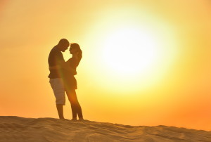 couple enjoying the sunset